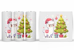 Christmas Lama Tumbler Design. Christmas Tumbler Sublimation Product Image 2