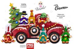 Christmas Gnomes, Christmas gnomes on a truck, Dwarfs Product Image 1