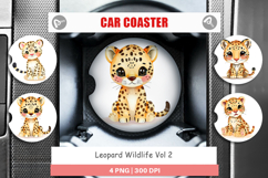 Car Coaster Leopard Wildlife Product Image 1