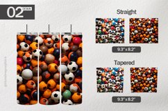 Soccer Balls Tumbler Wrap| Tumbler Sublimation Wrap Product Image 1