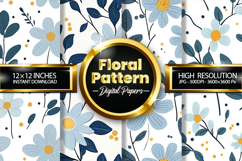 Floral Pattern Digital Papers - 04 Variations Product Image 1