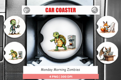 Monday Morning Zombies Car Coaster Product Image 1