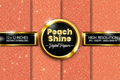 Peach Shine Digital Papers - 04 Variations Product Image 1