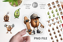 Sarcastic Coffee Bean Sticker Product Image 1