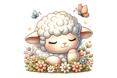 Cute Sheep Clipart - PNG File Product Image 2