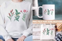Vintage Botanical Flowers Clipart, Flower Sublimation Bundle Product Image 9
