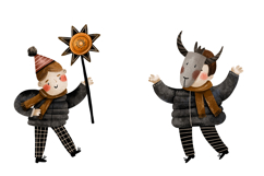 Ukrainian Kids Celebrate Christmas. Ukraine Slavic Tradition Product Image 2