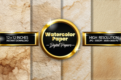 Watercolor Paper Digital Papers - 04 Variations Product Image 1