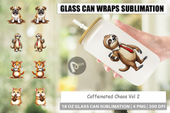 Caffeinated Grumpy Animal Glass Can Product Image 1