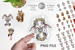 Wacky Easter Animal Portrait Sticker Product Image 1