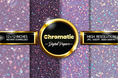 Chromatic Glitter Digital Papers - 04 Variations Product Image 1