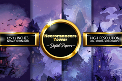 Necromancers Tower Digital Papers - 04 Variations Product Image 1