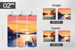 Sunset Tumbler Wrap| Tumbler Sublimation Wrap Product Image 1