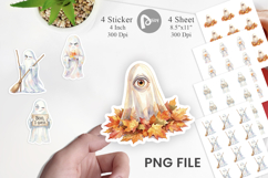 Sarcastic Autumn Fall Ghost Sticker Product Image 1