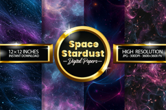 Space Stardust Digital Papers - 04 Variations Product Image 1