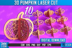 3D Pumpkins Laser Cut Bundle | Halloween Pumpkins Laser Cut Product Image 1