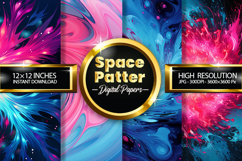 Space Patter Digital Papers - 04 Variations Product Image 1