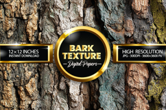 Bark Texture Digital Papers - 04 Variations Product Image 1