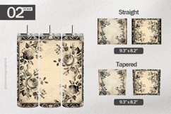 Roses Border Tumbler Wrap| Tumbler Sublimation Wrap Product Image 1