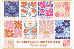 Christian Boho Flower Png Bundle Product Image 1