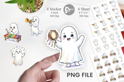 Music Teacher Ghost Sticker Product Image 1