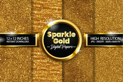 Sparkle Gold Digital Papers - 04 Variations Product Image 1
