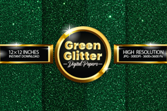 Green Glitter Digital Papers - 04 Variations Product Image 2