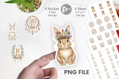 Boho Chic Easter Bunny Sticker Product Image 1