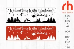 Welcome to Our Winter Wonderland SVG, Christmas Sign DXF Product Image 2