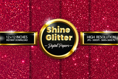 Shine Glitter Digital Papers - 04 Variations Product Image 1