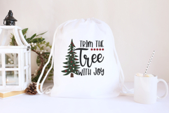 Trim the Tree with Joy SVG Cut File, Christmas Holiday svg Product Image 3