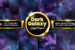 Dark Galaxy Digital Papers - 04 Variations Product Image 1