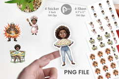 Funny Black Family Cookout Sticker Product Image 1