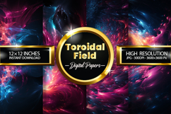 Toroidal Field Digital Papers - 04 Variations Product Image 1