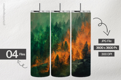 Forest Painting Digital Papers - 04 Variations Product Image 2