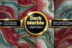 Dark Marble Digital Papers - 04 Variations Product Image 1