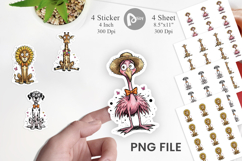 Funny Skinny Safari Summer Sticker Product Image 1