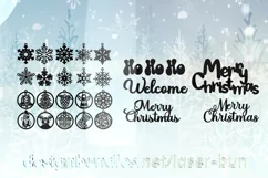 SVG Door Sign Christmas Snowflake. Laser cutting files Product Image 2