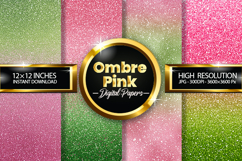 Ombre Pink Digital Papers - 04 Variations Product Image 1