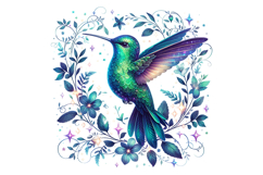Cute Humming Bird Clipart - PNG File Product Image 1