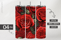 Red Roses Digital Papers - 04 Variations Product Image 2