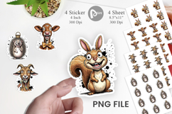 Wild Easter Animal Sketch Sticker Product Image 1
