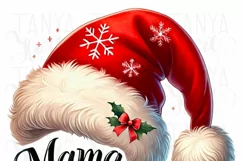 Mama Claus PNG, Festive Santa Hat Design, Retro Christmas Product Image 3