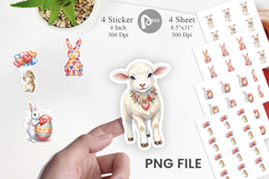 Easter Bunny Heart Love Art Sticker Product Image 1