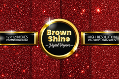 Brown Shine Glitter Digital Papers - 04 Variations Product Image 1