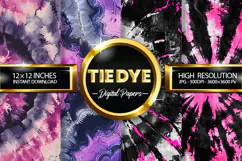 Tie Dye Digital Papers - 04 Variations Product Image 1