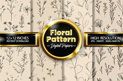 Floral Pattern Digital Papers - 04 Variations Product Image 1
