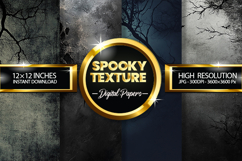 Spooky Texture Digital Papers - 04 Variations Product Image 1