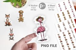 Skinny Beach Sketch Animal Sticker Product Image 1