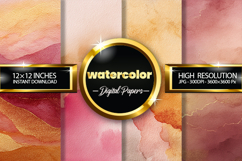 Water Colour Digital Papers - 04 Variations Product Image 1